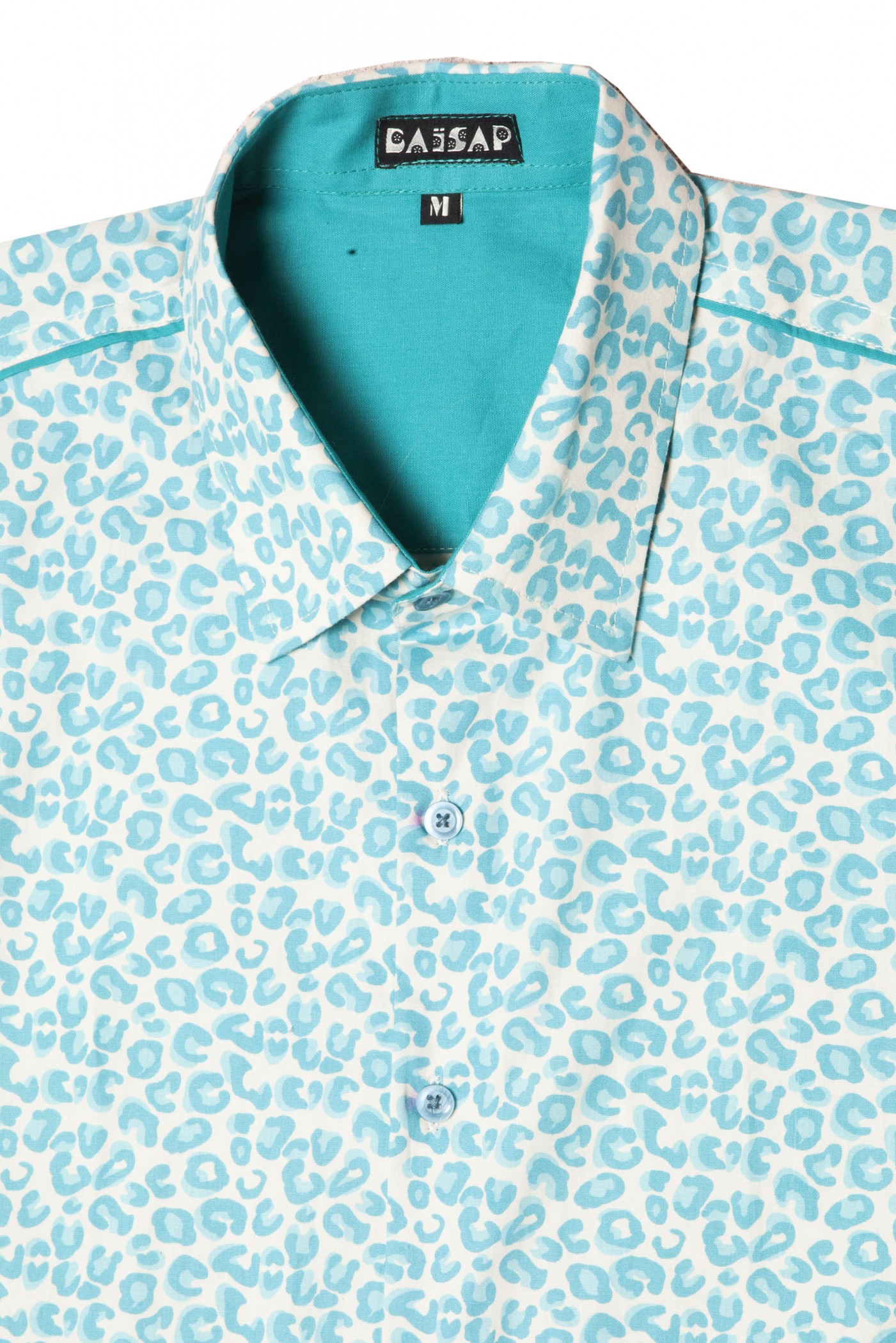 turquoise leopard print shirt